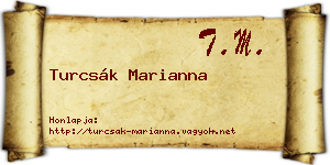 Turcsák Marianna névjegykártya