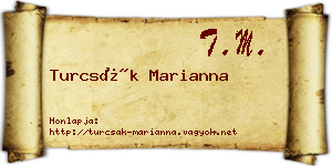 Turcsák Marianna névjegykártya